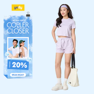 Bộ đồ nữ YODY phong cách thể thao phối dây dệt thấm hút và thoáng khí WCST25S107