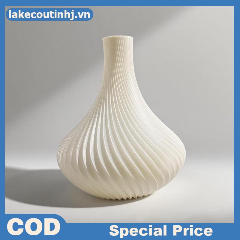 Lu 3d In Bình Hoa Phong Cách Hiện Đại Bình Hoa Có Họa Tiết Xoắn Thẩm Mỹ Hoa Trưng Bày Bình Cho Phòng Khách Để Bàn Trang Trí tinhj