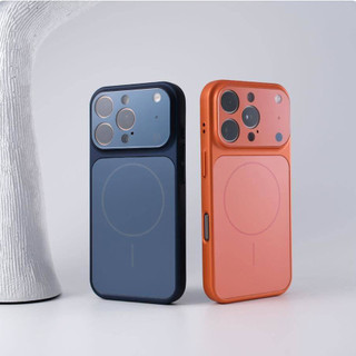 Ốp lưng iPhone từ tính nhám mờ kèm kính camera liền khối chống vân tay cho iPhone 14 15 16 17 Pro Max