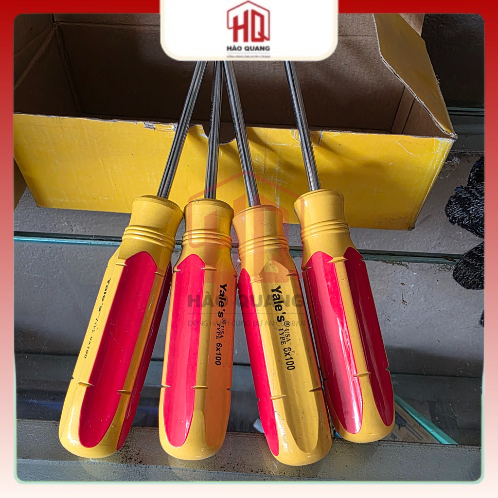 Combo 3 Tua Vít 4 Cạnh Yale Cao Cấp – Tô Vít Sửa Chữa Đa Năng, Thép Cứng Chống Gỉ, Cán Chống Trượt