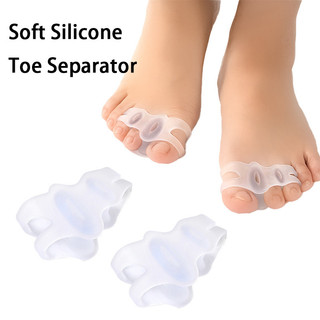 Dụng cụ tách ngón chân bằng Gel silicon 3 lỗ Miếng đệm ngón chân cho Bunion Hammer Chỉnh sửa ngón chân Giảm đau chân Máy duỗi ngón chân để mặc hàng ngày