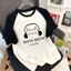 Trẻ Em Raglan Tay Áo Hoạt Hình In Hình Thường Ngày Rời Top Thoáng Khí Mặc Đi Học Hàng Ngày