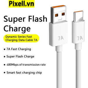 Cáp Sạc Siêu Nhanh 7A 100W Type-C Dây Sạc Phổ Thông Cho Điện Thoại An Toàn Bền Bỉ Dài 25cm/1m/1.5m/2m