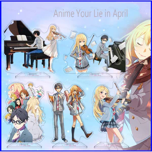 SQ3 Your Lie In April Hình Anime Đồ Chơi Mô Hình Đĩa Giá Đỡ Kaoru Miyazon Standee Trang Trí Nhà Bộ Sưu Tập Vật Trang Trí Quà Tặng Q