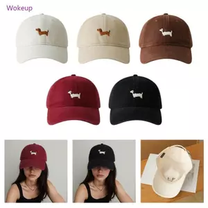 Woke Thoáng Khí Cotton Pha Trộn Thêu Puppy Thiết Kế Có Thể Điều Chỉnh Mũ Bóng Chày Unisex Nhiều Màu Sắc