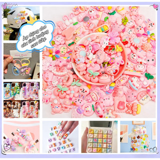 Bộ phụ kiện DIY hoạt hình lẫn lộn, trang trí xe ô tô xe máy, phụ kiện trang trí đa năng thủ công