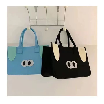 Mới ins Hoạt Hình Túi Tote Nỉ Túi Tote Dễ Thương Túi Nỉ Túi Tote Nhân Viên Văn Phòng Túi Tote Hộp Cơm Trưa