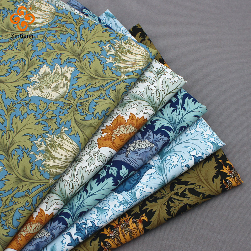 Tự Làm Handmade Hoa Nguyên Chất Cotton In Nhuộm Vải Morris Phong Cách Túi Quần Áo Trang Trí Cho Đệm TJ20455