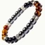 Vòng tay đính cườm mắt hổ Unisex Hematite - Miếng đệm bạc thủ công Hợp thời trang OL - Mặc hàng ngày