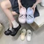 Giày Lỗ Đế Dày Kim Cương Giả Nữ Mặc Ngoài Trời Mùa Hè Phong Cách Mới Thoải Mái Dép Nữ Dây Xích Kim Cương Giả Dopamine Đi Lại Tất Cả Trận Đấu Trong Nhà Ngoài Trời Hai-