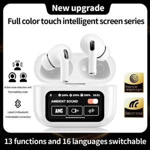 Tai nghe nhét tai Bluetooth 5.4 không dây A9 Pro | Tai nghe chống ồn ANC có micrô & đèn báo LED
