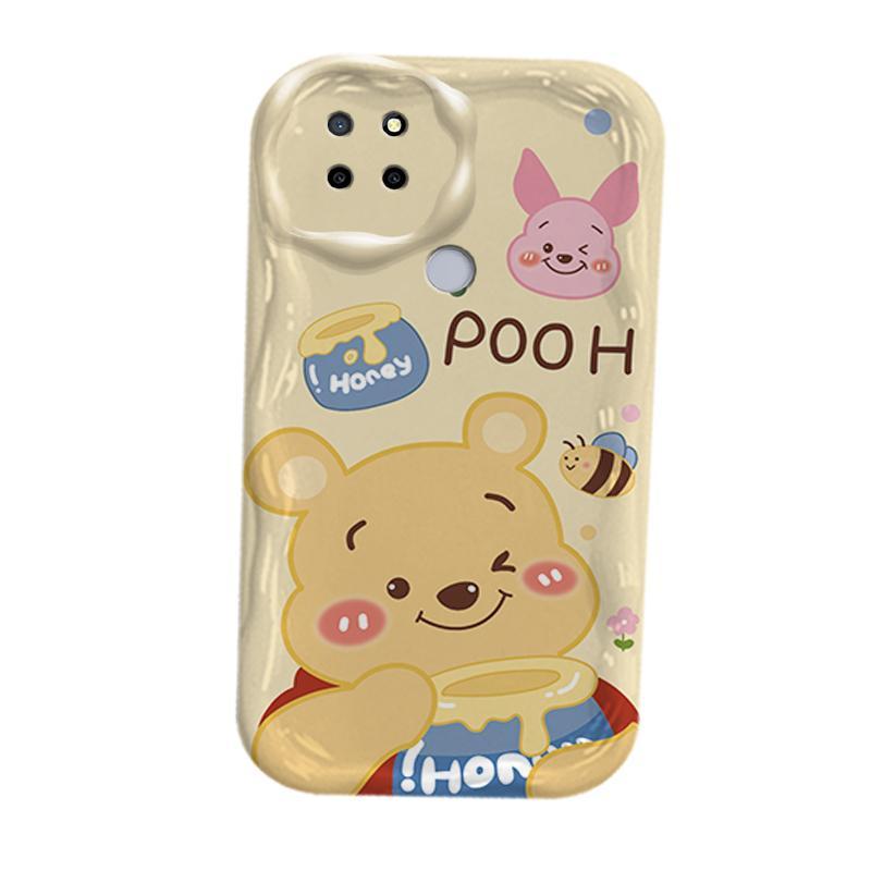 Vỏ Silicon Hoạt Hình Cho Realme C12 C15 C25 C25S Narzo 30A Narzo 20 3D Vỏ Kem TPU Mềm Winnie the Pooh Vỏ Điện Thoại Chống Sốc