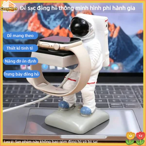 Đế sạc đồng hồ thông minh hình phi hành gia, nhựa cứng , ổn định, dùng iWatch, quà tặng trang trí