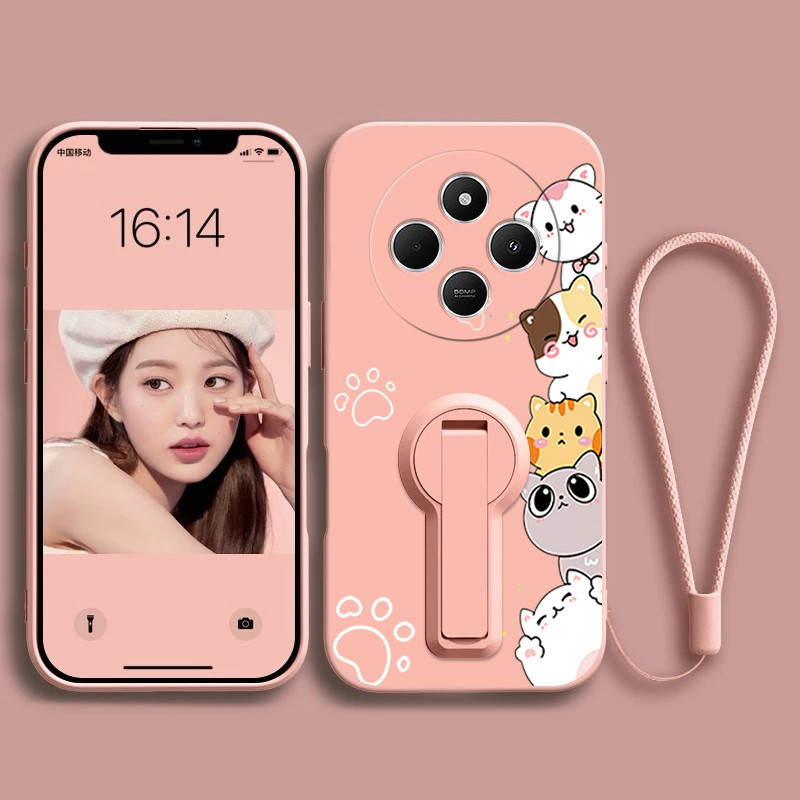 Ốp Lưng Cho redmi note 15 Pro 15C 15a A5 a7 Pro POCO C85X M8 PRO c71 5G Vỏ Điện Thoại Vỏ Mềm Silicon Lỏng Chống Sốc Thiết Kế Mới Thẩm Mỹ Mèo Hoạt Hình Có Giá Đỡ YTXZDZMM01