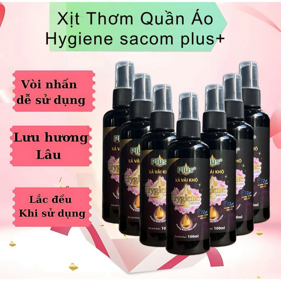 [Combo Lựa Chọn] Chai Nước xả vải khô HyGienE  Plus+ giữ hương thơm lâu trên quần áo, vải chai 100ml