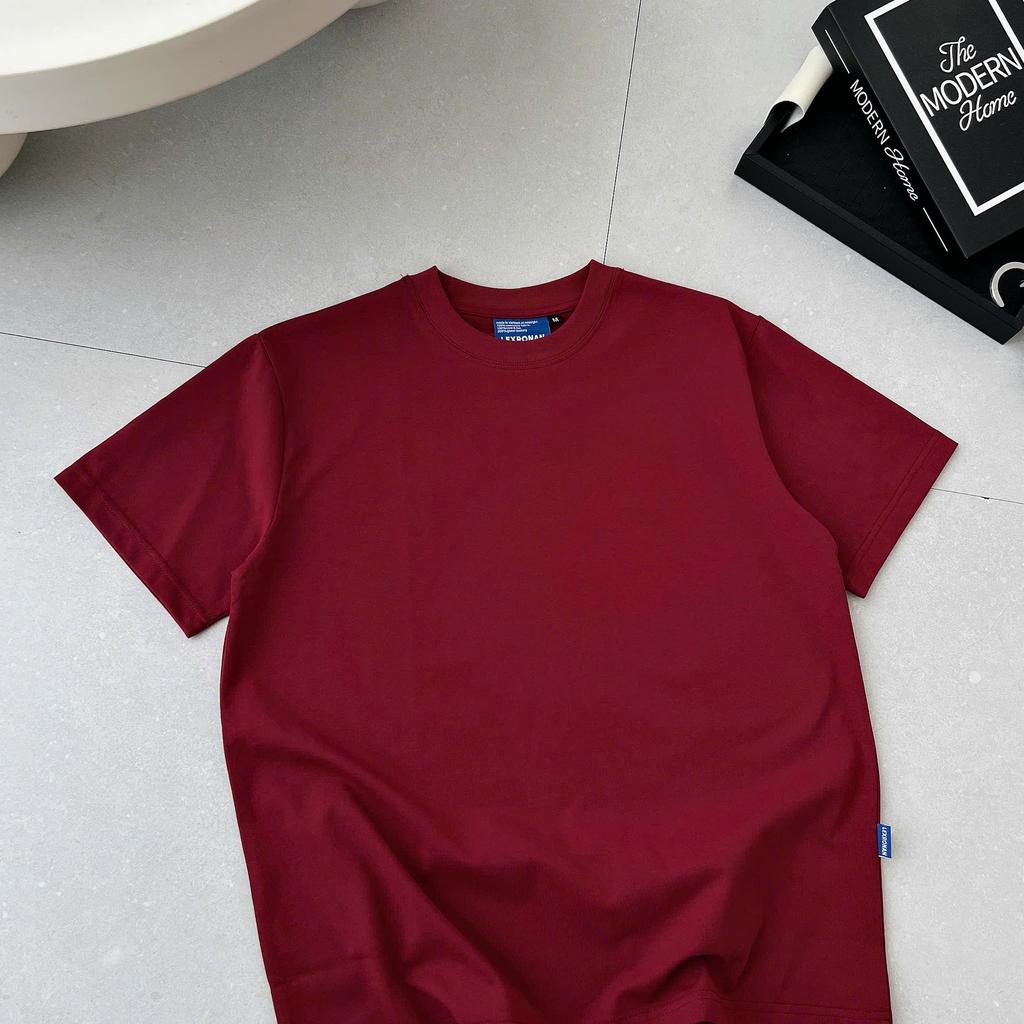 Áo Thun Trơn Nam Nữ LEXRONAN Cotton 250gsm Premium – Áo Phông Basic Cổ Tròn Dày Dặn, Form Đẹp, Dễ Phối Đồ #ATT