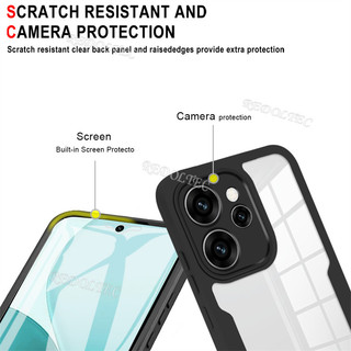 Ốp lưng 360 Full Cover VIVO Y04 Y04S Y29S Y29T 5G 4G Chống sốc Acrylic Trong suốt Mặt trước Bảo vệ hai mặt Vỏ điện thoại cứng VIVOY04