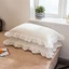 THEGIRL8B Vỏ Gối Công Chúa Xù Edge, Vỏ Gối Ngủ Hình Chữ Nhật Phong Cách Hàn Quốc, Hộ Gia Đình Màu Trơn Chống Vết Bẩn Kích Thước Lớn Bảo Vệ Gối Người Lớn