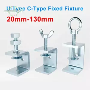 CATMALLER88 1 Cái Kẹp Loại C, Chiều Cao Mở 20-130MM Cố Định Cố Định Kẹp Chữ U, Dày Nhiều Đầu Hình Dạng Thiết Bị Kẹp Thép Carbon Mạ Kẽm