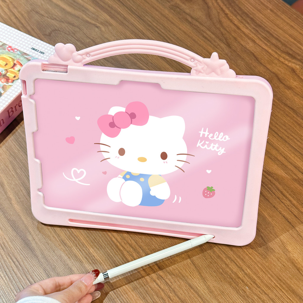 Ốp Lưng Cho iPad A19 12th 2026 Air 11 M4 Air8 A16 2025 2024 M2 / M3 Mini 10.2 "7 8 9 10th 10.9 5 6 9.7" 1234 3D Hoạt Hình Xoay Đứng Có Khe Cắm Bút Vỏ Dây Đeo Vỏ Máy Tính Bảng