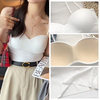 Áo lót nữ kiểu camisole quấn ngực, nâng ngực, xếp ly, gợi cảm, mỏng, không đường may
