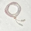 Vòng tay màu hồng opal phong cách cổ điển Trung Quốc với đá đính hạt mát mẻ
