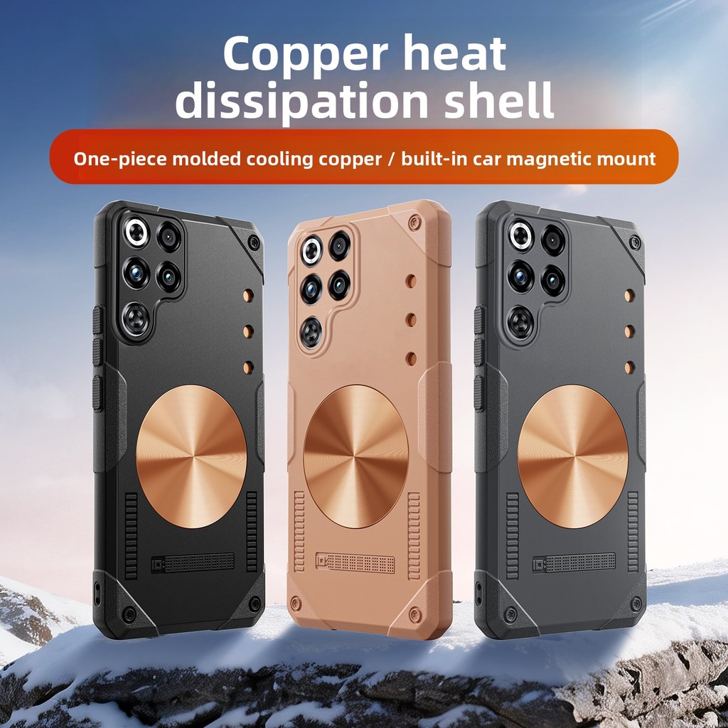 Giảm Giá Cho Redmagic 11 11s Air 11 Pro Plus / 10 Pro / 9 Pro Plus Từ Tính Tản Nhiệt Kim Loại Đồng Đỏ Cao Cấp Vỏ Điện Thoại Giáp TPU Vỏ Chống Sốc | BigBuy360 - bigbuy360.vn
