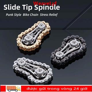 WEAVELYF Bánh đà Con quay đầu ngón tay, EDC Spinner Xích xe đạp kim loại Bánh xích Fidget Spinner, Phong cách Antistress Lo âu Giảm căng thẳng Dây xích mới lạ Fidget Spinner Người lớn