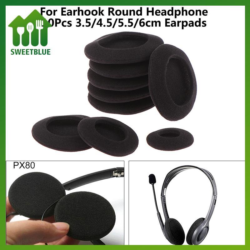 SWEET 10 Cái Thi Foam Earpads Đệm Miếng Đệm Tai 3.5 / 4.5 / 5.5 / 6cm Cho Earhook Tai Nghe Tròn n