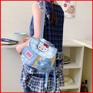 GC2 Ba lô phong cách đại học mới Thẻ ca rô dễ thương Túi đeo vai thời trang Túi đeo vai đa năng CG2