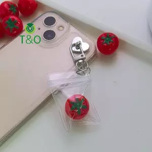 Mới Cà Chua Mini Móc Khóa Bapa Mặt Dây Chuyền Móc Khóa Túi Treo Phụ Kiện Trang Trí Quà Tặng [Mới]
