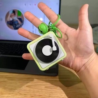 Vintage Ghi Người Chơi Móc Khóa Cho Cặp Đôi Quà Tặng Mini Ghi Âm Hộp Nhạc Mặt Dây Chuyền Trang Trí LENL