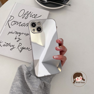 Ốp Điện Thoại Gương Phong Cách Hàn Quốc Cho Huawei Nova 14 13 13i 12i 11i Y91 Y90 Y72 Y70 Y61 12 11 10 9 8 7 6 5 5i Pro SE Vỏ Gương Trang Điểm Bạc Vỏ Bảo Vệ Ống Kính Đơn Giản Dễ Thương