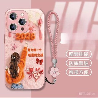 Cô Gái Cứng Thích Hợp Cho 17 / 16 Kim Loại Sơn Mài Kính Chống Sốc Ốp Lưng Điện Thoại Nữ 15 14 13 12 11