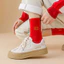 Tất đỏ unisex giữa bắp chân bảy sao, may mắn cho Năm Mới
