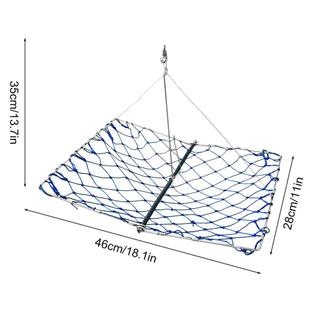 Folding Crab Trap Crab Cage Fishing Net Trap Square Stainless Steel Net Equipment with Crabjaw Design for Beach jinnervn
