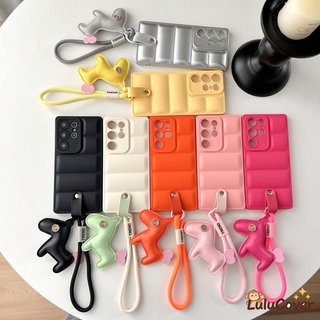 Ốp Lưng Ngựa Dễ Thương Cho OPPO Reno 13 13F 12 12F 11 11F Pro F27 F25 Pro F23 5G 4G Vỏ Điện Thoại Có Dây Đeo Sang Trọng Đồng Đô La Mỹ Mặt Dây Chuyền Ngựa Phồng Xuống Vỏ Áo Khoác