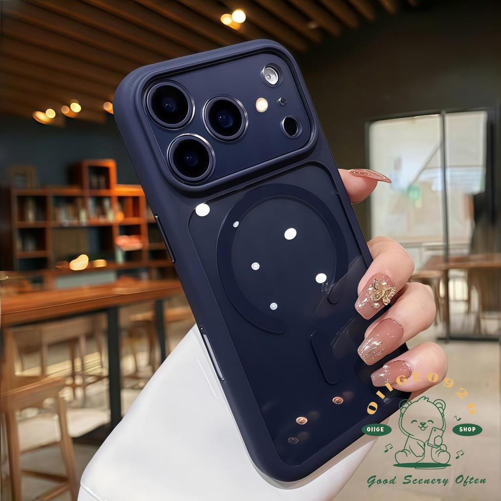 【 Ốp lưng iPhone17 】 Vỏ điện thoại từ tính lỏng chống rơi màu cam iphone17 Pro Max 16 15 cho vỏ iPhone Vỏ mềm silicon TPU chống sốc