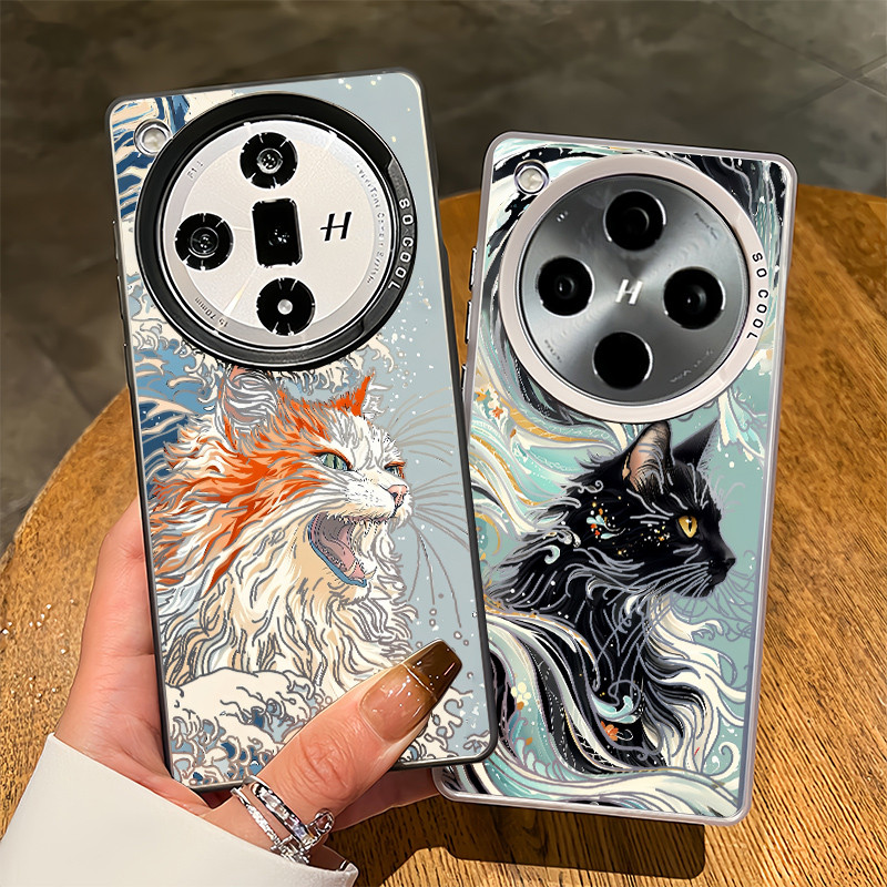 Ốp điện thoại cứng mờ hình chú mèo may mắn của Kanagawa cho Oppo Find X9 Pro X8 Ultra X8 Pro X8S + X7 Vỏ Oppo siêu chống sốc
