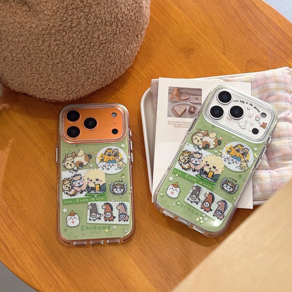 Ốp Lưng Cứng Tương Thích Với iPhone 13 14 14Pro 14ProMax 15 15Pro 15ProMax 16 16Pro 16ProMax 17 17Pro 17ProMax Ốp Họa Tiết Ngựa Xanh