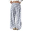PCF * Nữ Fuzzy Sang Trọng Pyjama Quần Dây Rút Co Giãn Eo Ống Rộng Quần Teddy