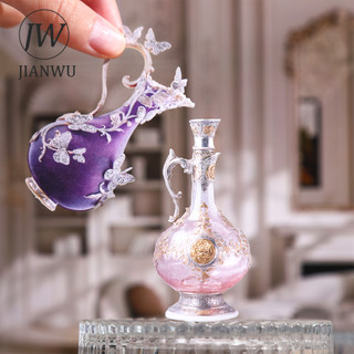 JIANWU Rococo Bộ Sưu Tập Series Vintage Bướm Hoa Chai Vật Liệu Phong Cảnh Cắt Dán Sáng Tạo Tạp Chí Văn Phòng Phẩm