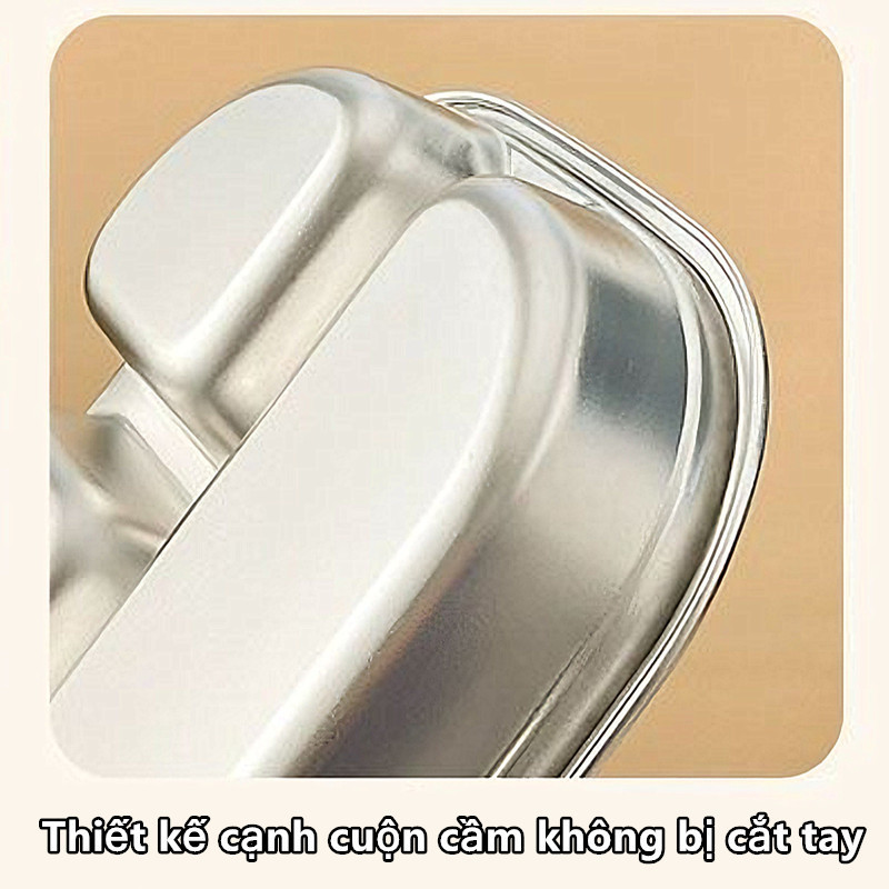 Khay Ăn 3 Ngăn Hình Kapibara Inox 304 Cho Bé ,Tặng Thìa An Toàn, Chống Đổ, Tiện Dụng Đi Học
