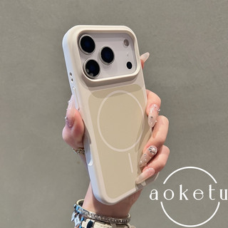 Silicone lỏng hai màu thân thiện với da thích hợp cho vỏ điện thoại lỗ lớn từ tính Apple 17 Promax iPhone 17p mờ bao gồm Air chống rơi Vỏ bảo vệ màu gốc