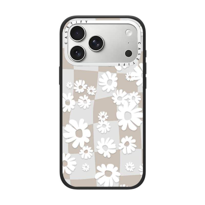 CASECASE X Vỏ hoa văn ca rô màu trắng Phiên bản vòng máy ảnh màu đen mờ cứng hút từ tính Vỏ tác động cho Apple IPhone 13 14 15 16 17 Pro Max Air Plus có hộp