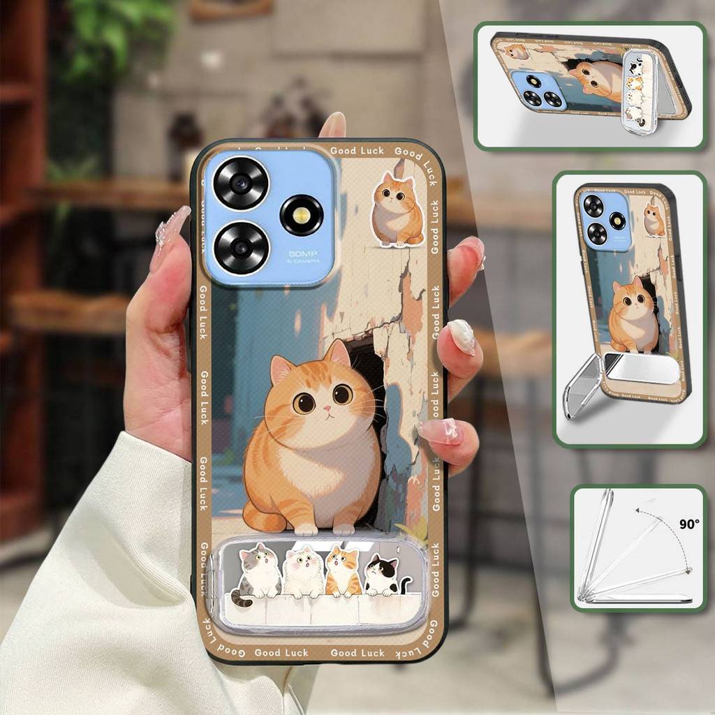 Ốp Điện Thoại Sang Trọng 3D Cho ZTE Blade A73 4G / V50 Smart / V50 Design 4G / Axon50Lite Gương Bền Túi Điện Thoại Ốp Lưng Mềm Bảo Vệ Miếng Dán Vải Thêu Silicon Bọc Toàn Bộ TPU