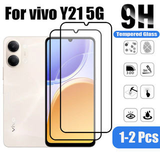 1-2 Chiếc Vivo Y21 HD Kính Cường Lực Bảo Vệ Màn Hình Cho Vivo Y21d Y29t Y39 Y29s Y29 Y19s Y38 Y28 Y18 Y03 Y27 Y27s Y17s Y36 Y04 4G 5G Phim Bảo Vệ Kính Chống Va Đập
