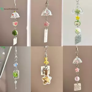 BeautifulHomeA Trang Trí Chuông Gió Mặt Dây Chuyền Móc Khóa Dễ Thương Trang Trí Cho Điện Thoại Dây Túi Phong Cách Trang Trí Nhà Cửa Treo Phụ Kiện VN