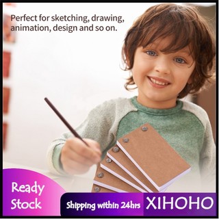 xihoho 5 Flipbook Giấy trắng có lỗ 2 kích cỡ vít dự phòng Sách lật không chảy máu Bộ vẽ và đóng sách được sử dụng cho các nhà thiết kế hoạt hình