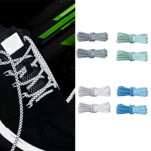 Dây Giày Tròn Phản Quang 120cm Dây Giày Polyester Tròn Dài Chống Trượt Giày Thể Thao Ren Cho Người Lớn Teen Giày Thể Thao